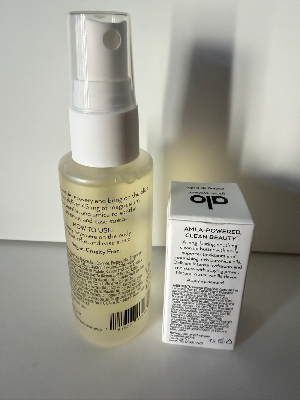 Alo Magnesium Reset Spray + Lip Balm Set Glow System New - Picture 4 of 4